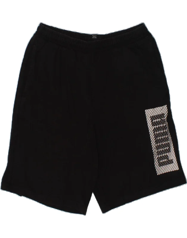 PUMA Boys Graphic Sport Shorts 13-14 Years Black