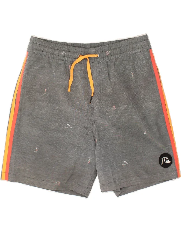 QUIKSILVER Boys Sport Shorts 13-14 Years Large Grey Polyester