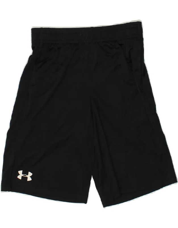 UNDER ARMOUR Boys Sport Shorts 10-11 Years Medium Black