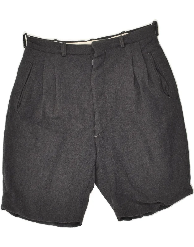 VINTAGE Girls Chino Shorts 13-14 Years W26  Black